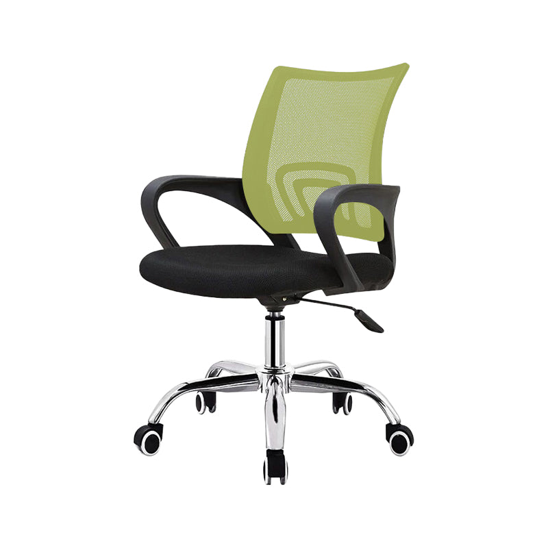 Contemporary Desk Chair Metal Adjustable Seat Height Office Chair with Arm