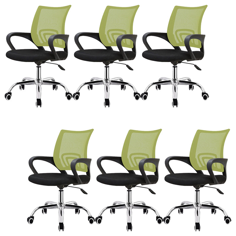 Contemporary Desk Chair Metal Adjustable Seat Height Office Chair with Arm