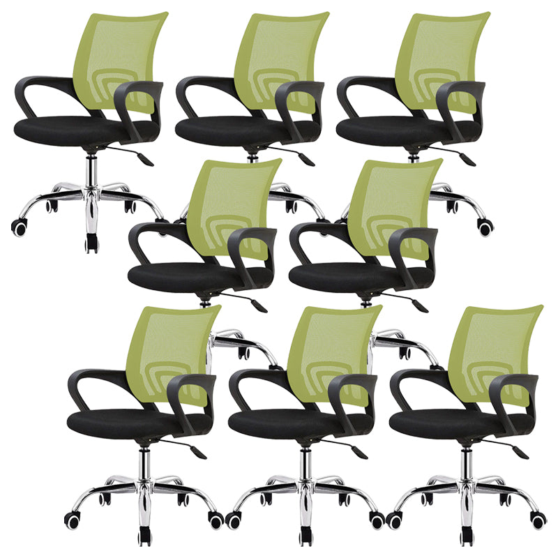 Contemporary Desk Chair Metal Adjustable Seat Height Office Chair with Arm