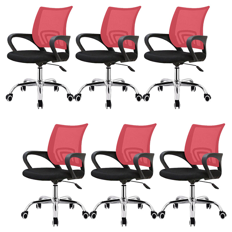 Contemporary Desk Chair Metal Adjustable Seat Height Office Chair with Arm