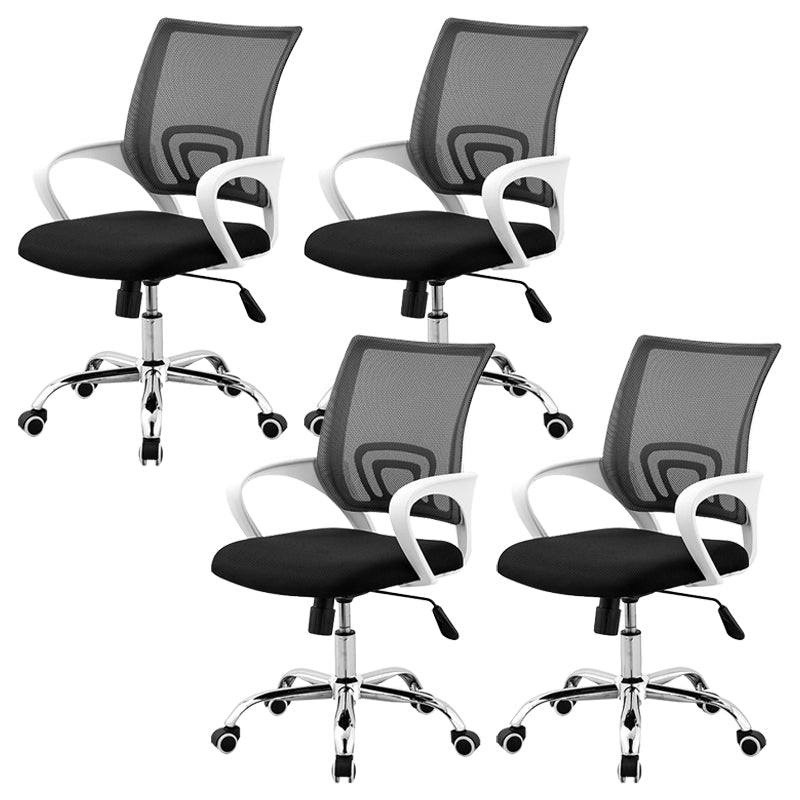 Contemporary Desk Chair Metal Adjustable Seat Height Office Chair with Arm