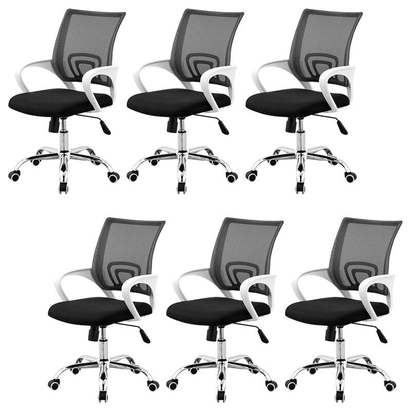 Contemporary Desk Chair Metal Adjustable Seat Height Office Chair with Arm