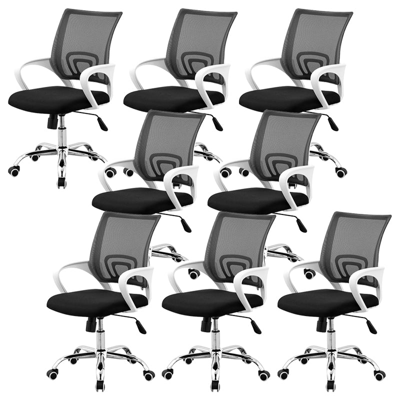 Contemporary Desk Chair Metal Adjustable Seat Height Office Chair with Arm