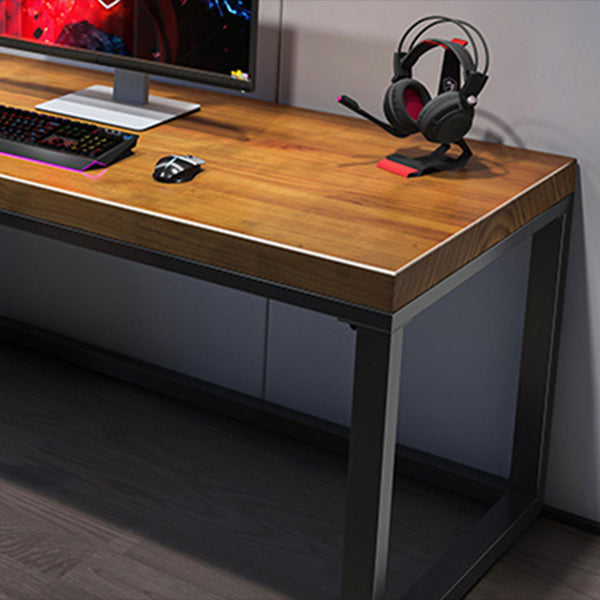 Modern 29.53" Tall Computer Desk Solid Wood Rectangular Gaming Desk