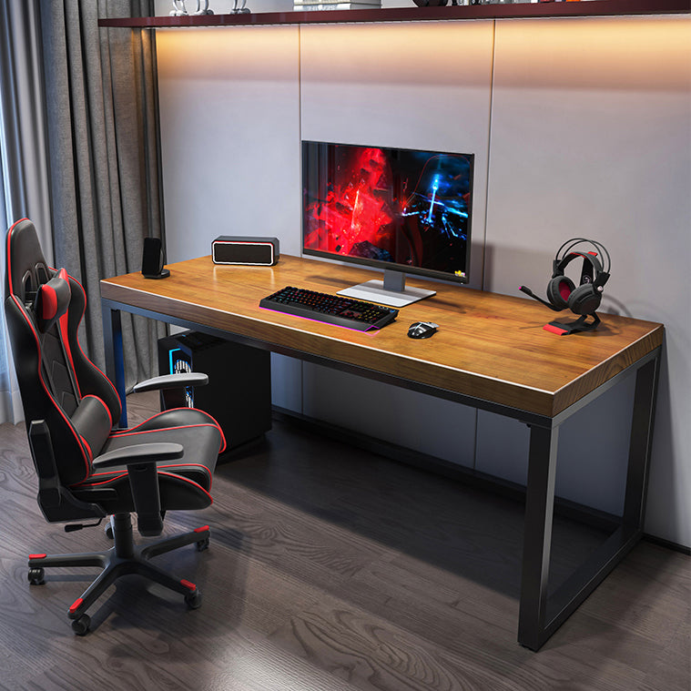 Modern 29.53" Tall Computer Desk Solid Wood Rectangular Gaming Desk