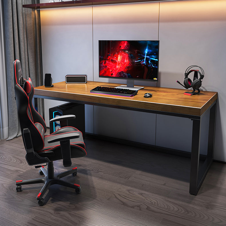 Modern 29.53" Tall Computer Desk Solid Wood Rectangular Gaming Desk