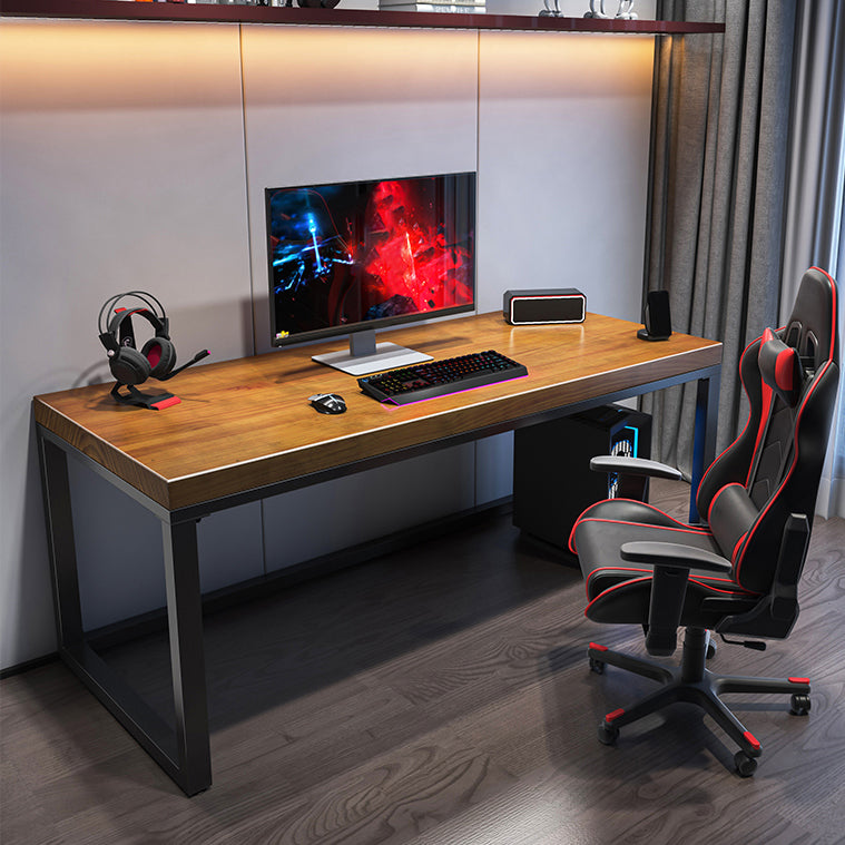 Modern 29.53" Tall Computer Desk Solid Wood Rectangular Gaming Desk