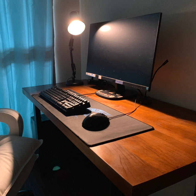 Solid Wood Rectangular Gaming Desk 29.53" Tall Computer Desk with Sled Base