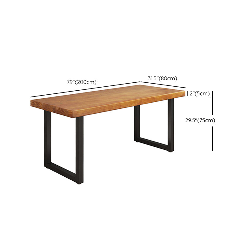 Solid Wood Rectangular Gaming Desk 29.53" Tall Computer Desk with Sled Base