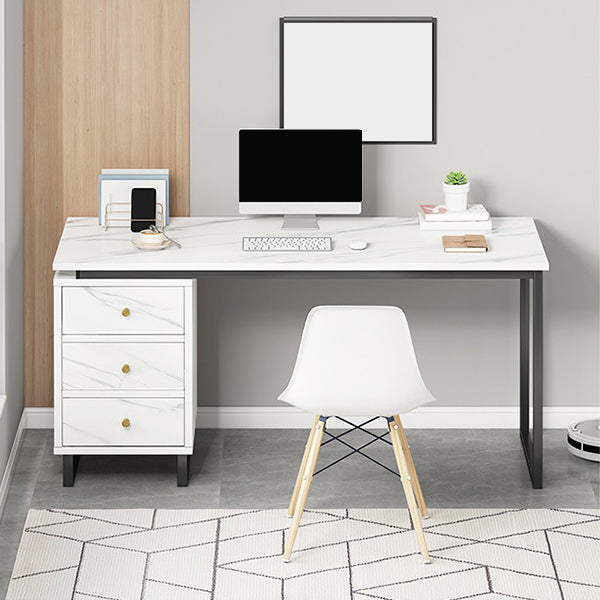 Glam Rectangular Writing Desk Wooden Office Desk for Office Home