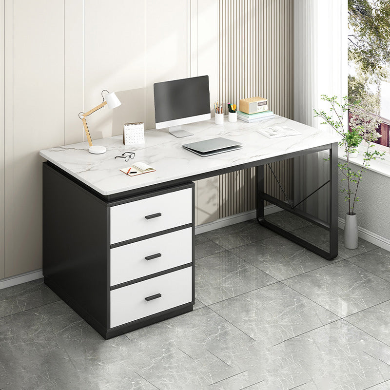 Glam Rectangular Writing Desk Wooden Office Desk for Office Home