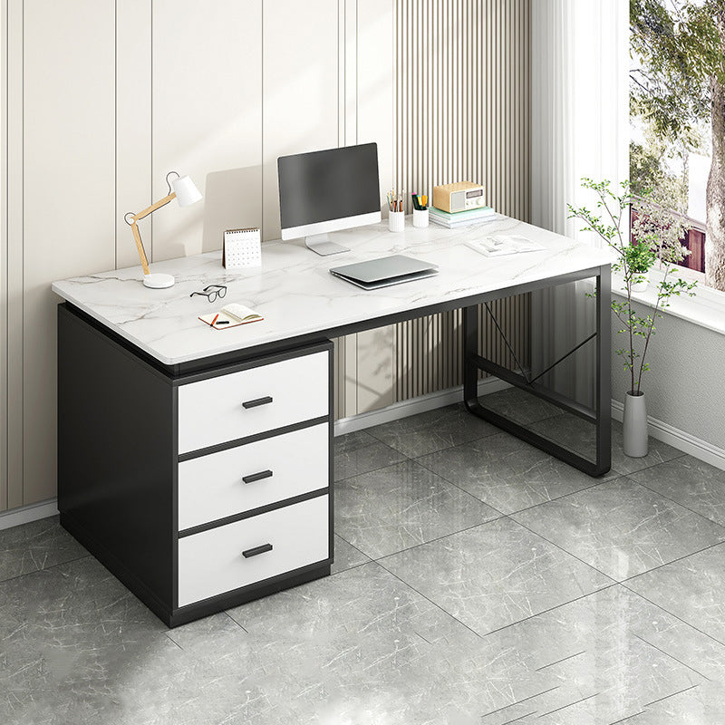 Glam Rectangular Writing Desk Wooden Office Desk for Office Home