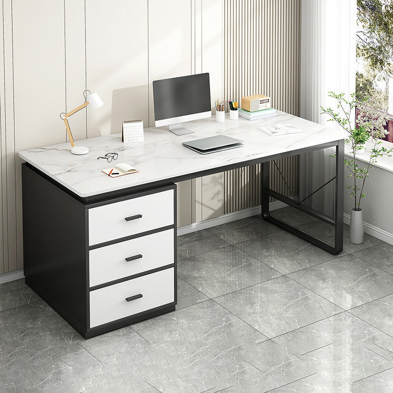 Glam Rectangular Writing Desk Wooden Office Desk for Office Home