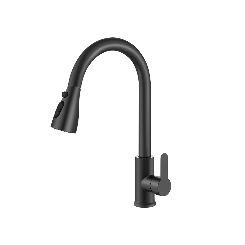 Contemporary 1-Handle Bar Faucet Pull down Sprayer Standard Kitchen Faucet