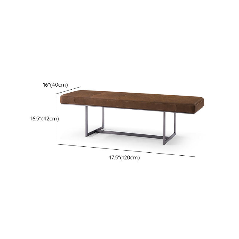 15.6" W Industrial Entryway Bench Rectangle Seating Bench with Upholstered