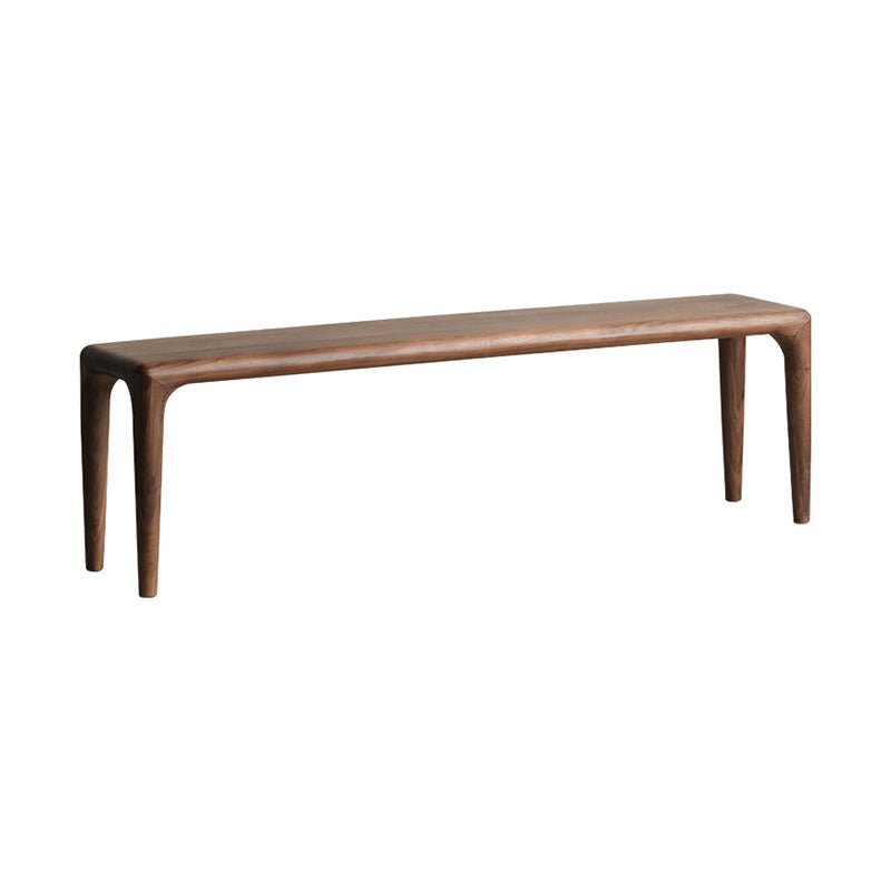 Contemporary Solid Wood Bench Home Seating Bench in Brown with Legs