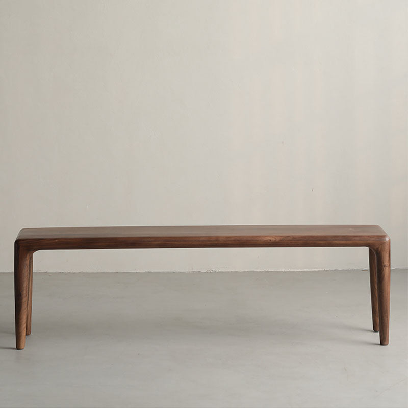 Contemporary Solid Wood Bench Home Seating Bench in Brown with Legs