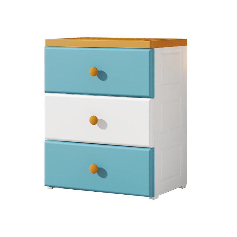 Modern Nursery Dresser Chest Plastic Kids Nightstand with 3/4/5/6/7 Drawers