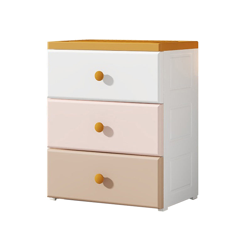 Modern Nursery Dresser Chest Plastic Kids Nightstand with 3/4/5/6/7 Drawers