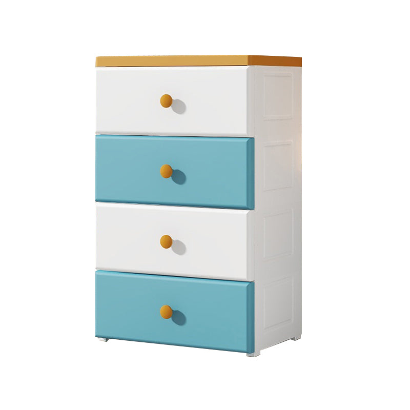 Modern Nursery Dresser Chest Plastic Kids Nightstand with 3/4/5/6/7 Drawers