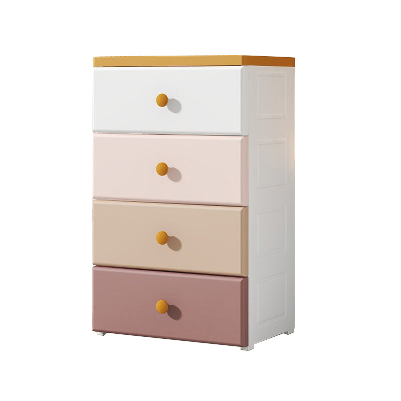 Modern Nursery Dresser Chest Plastic Kids Nightstand with 3/4/5/6/7 Drawers