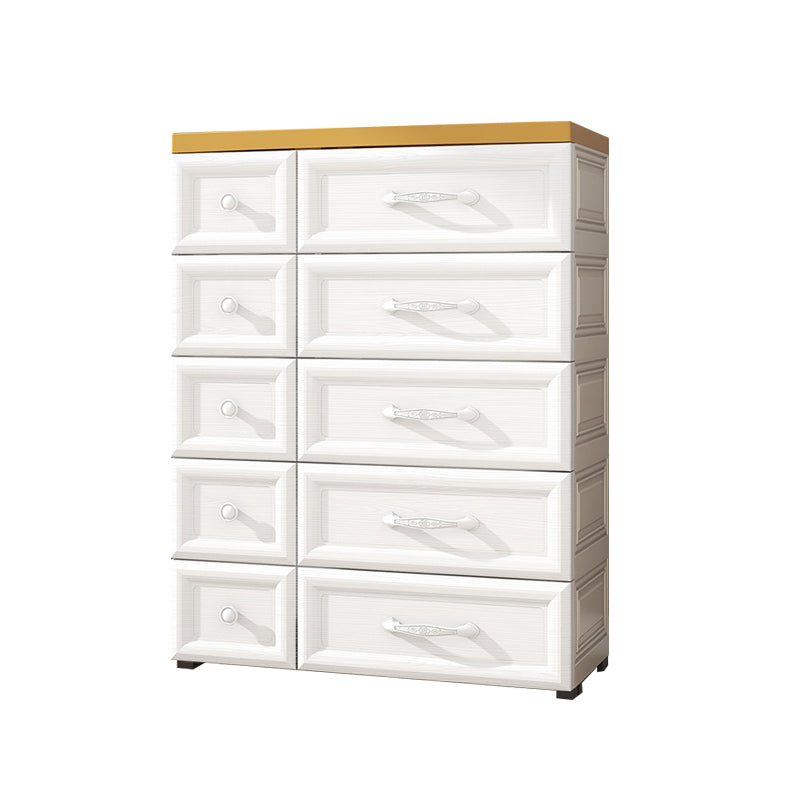 Modern Chest Nursery Dresser Plastic Kids Nightstand with 5/10 Drawers