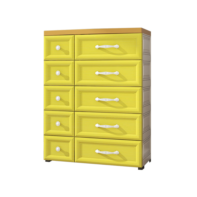 Modern Chest Nursery Dresser Plastic Kids Nightstand with 5/10 Drawers