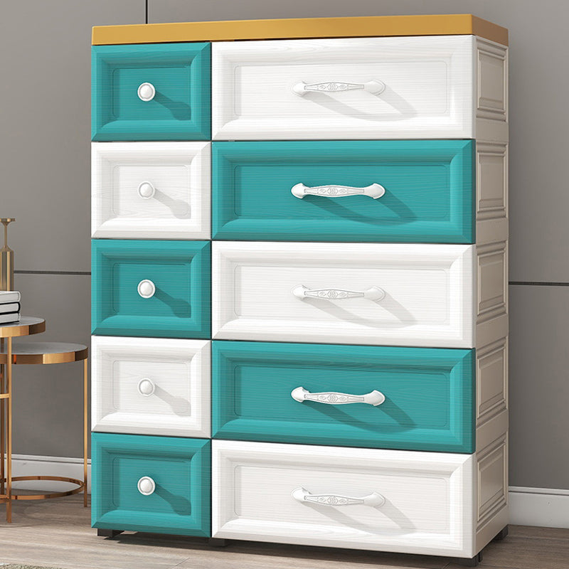 Modern Chest Nursery Dresser Plastic Kids Nightstand with 5/10 Drawers