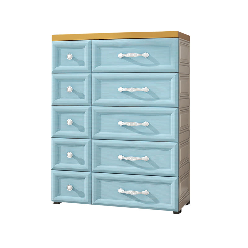 Modern Chest Nursery Dresser Plastic Kids Nightstand with 5/10 Drawers