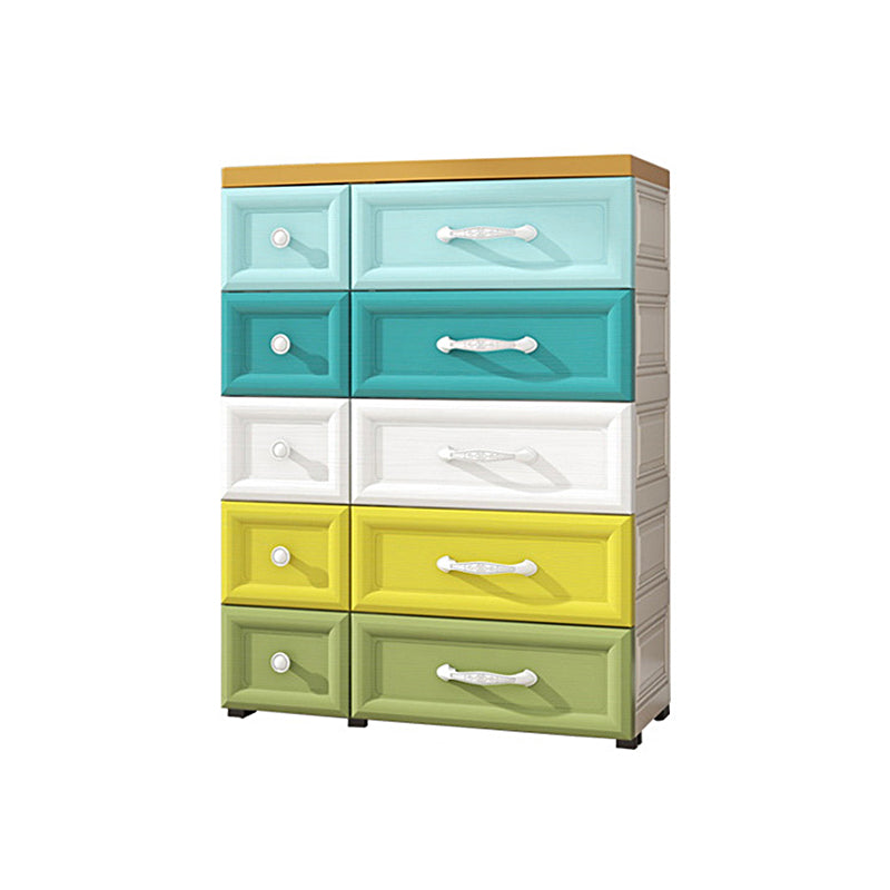 Modern Chest Nursery Dresser Plastic Kids Nightstand with 5/10 Drawers