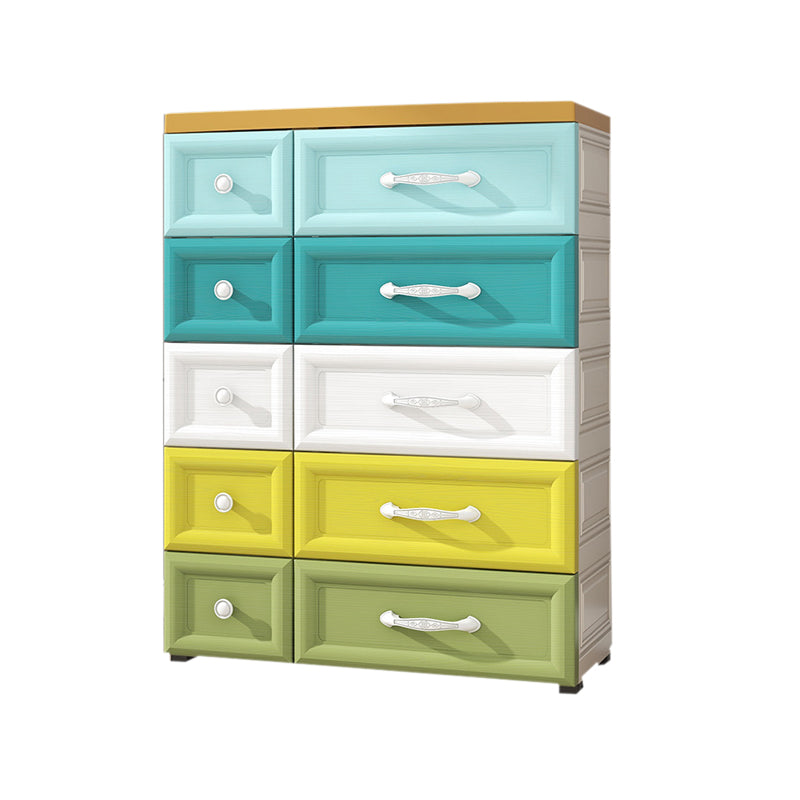 Modern Chest Nursery Dresser Plastic Kids Nightstand with 5/10 Drawers