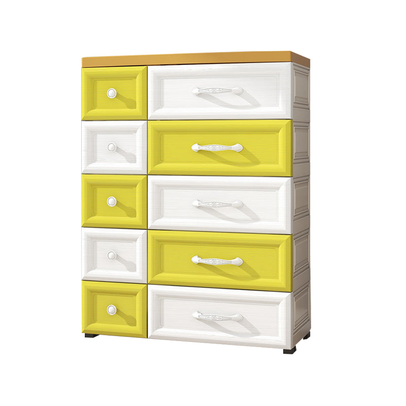 Modern Chest Nursery Dresser Plastic Kids Nightstand with 5/10 Drawers