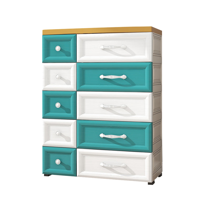 Modern Chest Nursery Dresser Plastic Kids Nightstand with 5/10 Drawers