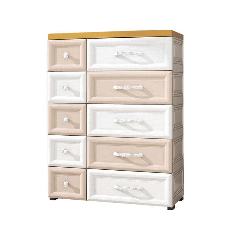 Modern Chest Nursery Dresser Plastic Kids Nightstand with 5/10 Drawers