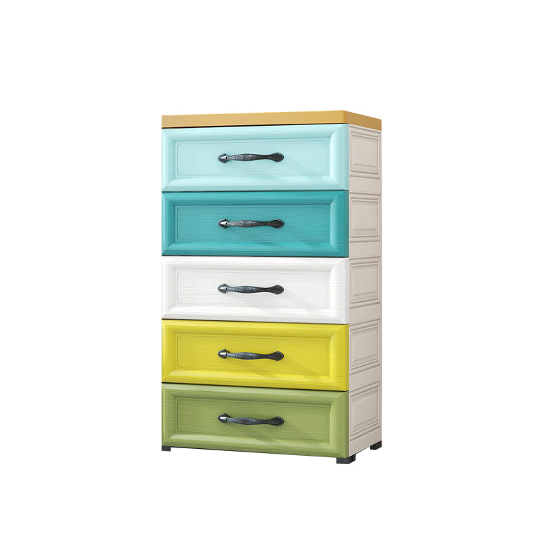 Modern Chest Nursery Dresser Plastic Kids Nightstand with 5/10 Drawers