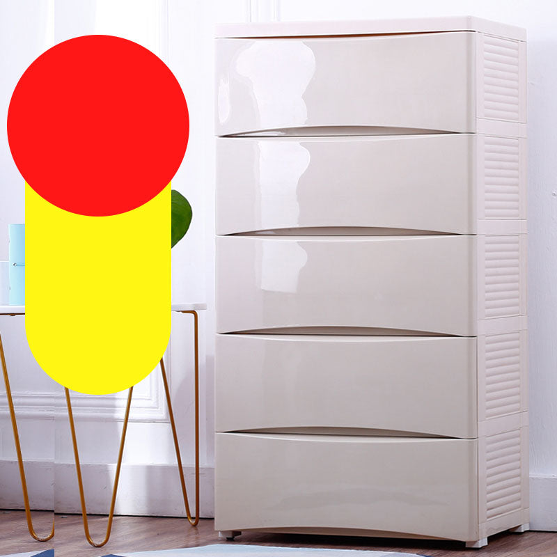 Modern Kids Nightstand Plastic Dresser with Drawers for Kids Room