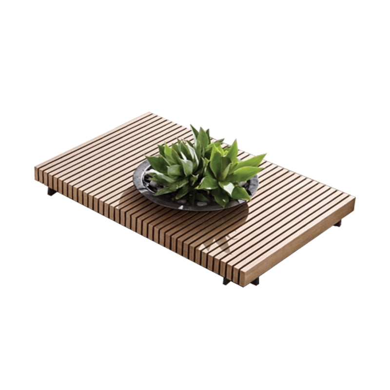 Contemporary Patio Table Solid Wood Teak Rectangle Coffee Table