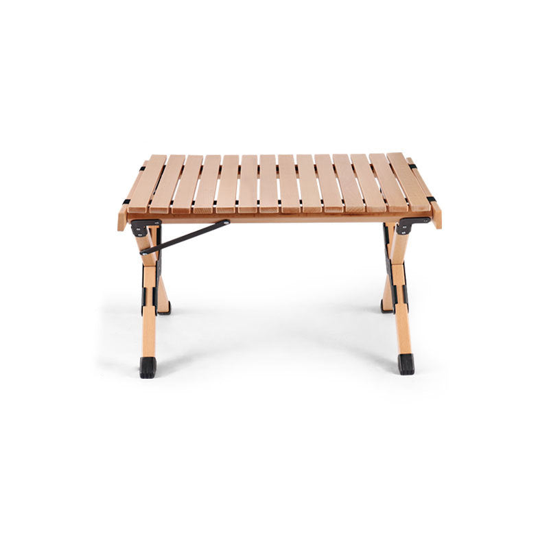 Industrial Patio Table Solid Wood Beech Foldable Camping Table