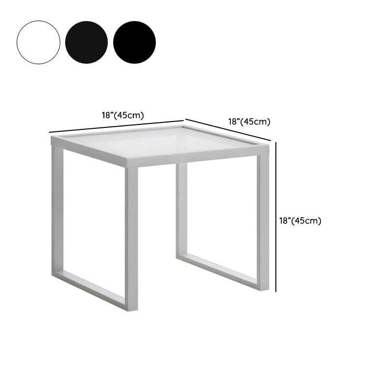 Contemporary Patio Table Aluminum Water Resistant Coffee Table