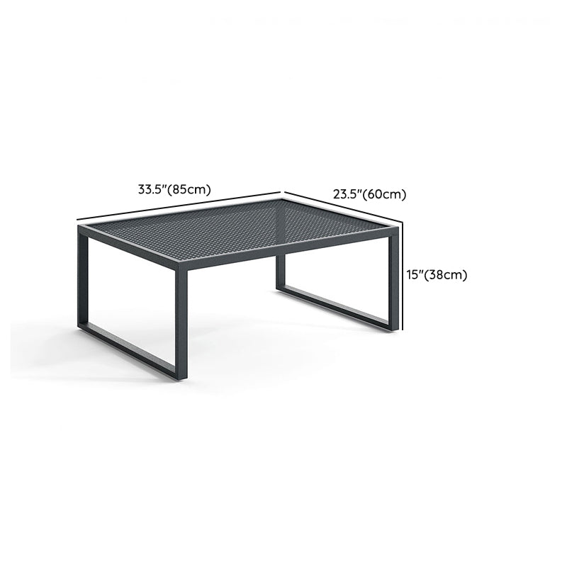 Contemporary Patio Table Aluminum Water Resistant Coffee Table