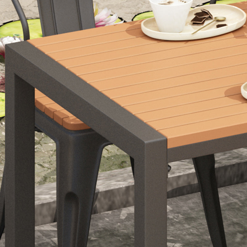 Modern Manufactured Wood Patio Table Water Resistant and UV Resistant Patio Table