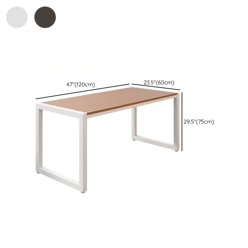 Modern Manufactured Wood Patio Table Water Resistant and UV Resistant Patio Table