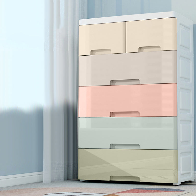 Contemporary Bedroom Armoire with Drawer Plastic Youth Armoire