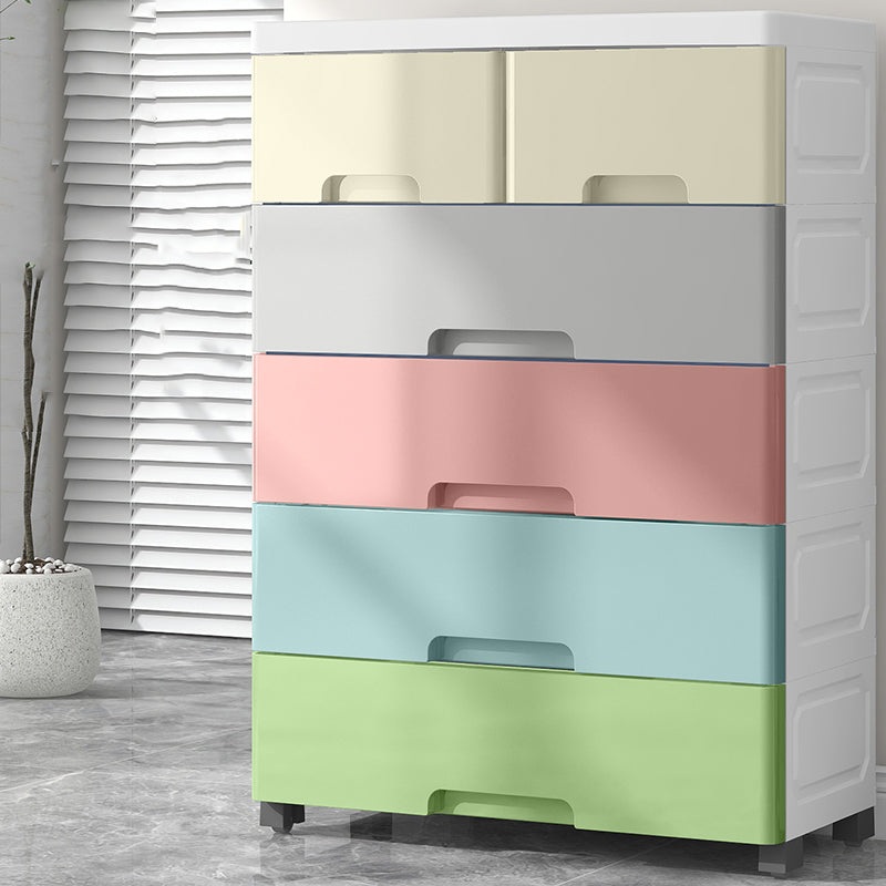 Contemporary Bedroom Armoire with Drawer Plastic Youth Armoire