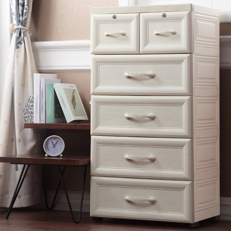 Plastic Youth Armoire with Drawer Contemporary Kid's Wardrobe