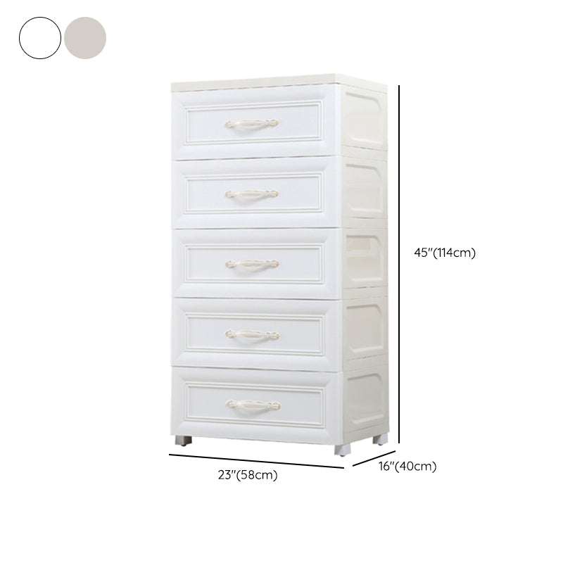 Plastic Youth Armoire with Drawer Contemporary Kid's Wardrobe