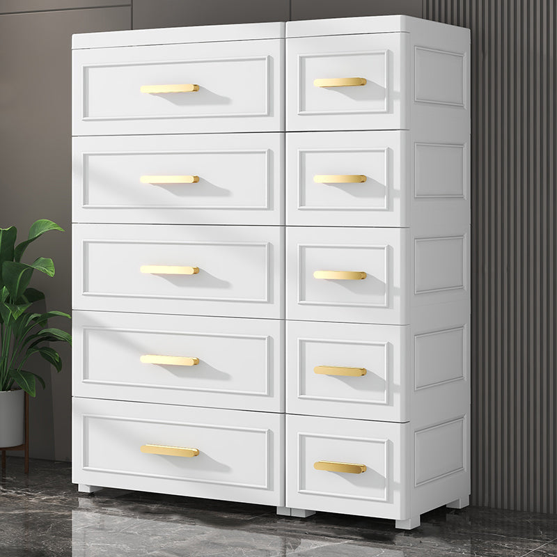 Contemporary Style Plastic Armoire Cabinet Bedroom Youth Armoire