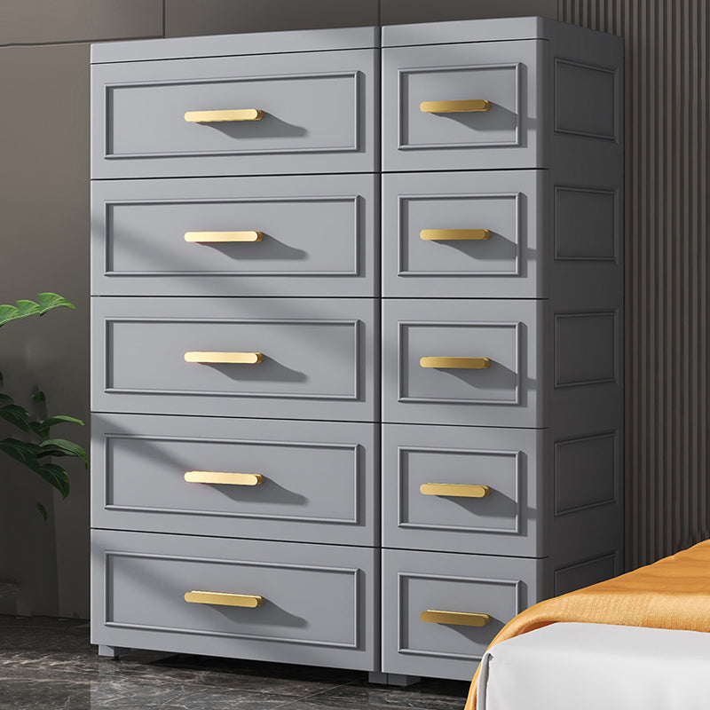 Contemporary Style Plastic Armoire Cabinet Bedroom Youth Armoire