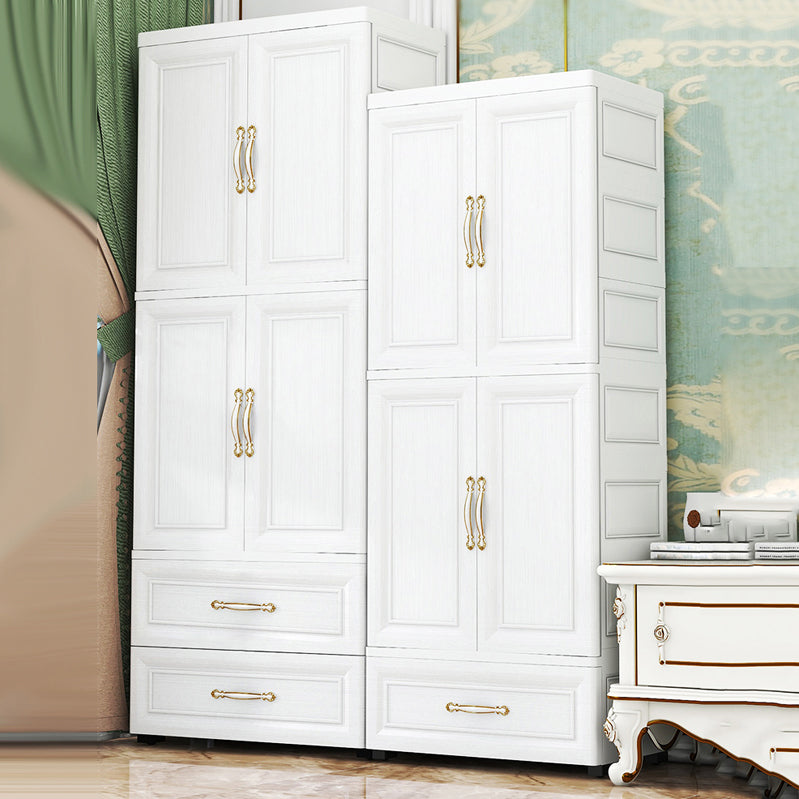 Modern Style Plastic Armoire Cabinet Bedroom Youth Armoire with wheels