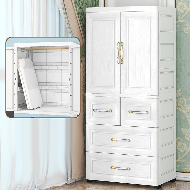 Modern Style Plastic Armoire Cabinet Bedroom Youth Armoire with wheels